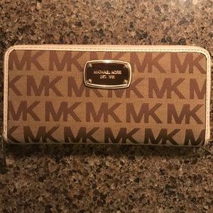 Gently used Michael Kors canvas logo wallet